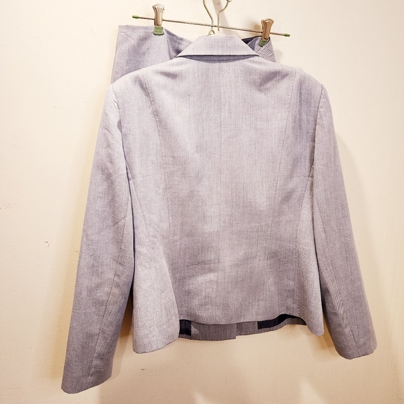 Le Suit Petite Women's Gray  Blazer and Skirt 2 pieces Office wear Suit size 14P - Picture 5 of 16